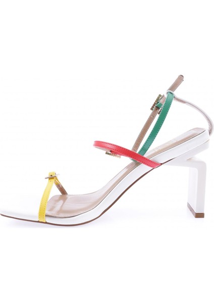 K9004 Kadin Küt Burun Bantli Topuklu Sandalet modelleri