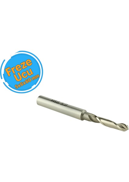 Alüminyum Freze Ucu (Arkası Ince Kısa) 5X6X60 mm