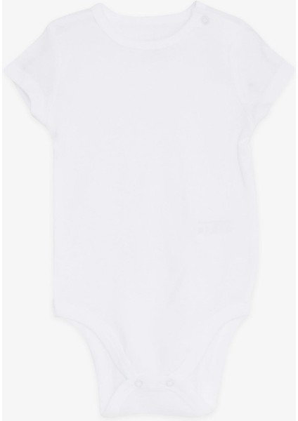 Bebek Çıtçtılı Body Düz Renk 9 Ay-3 Yaş, Ekru