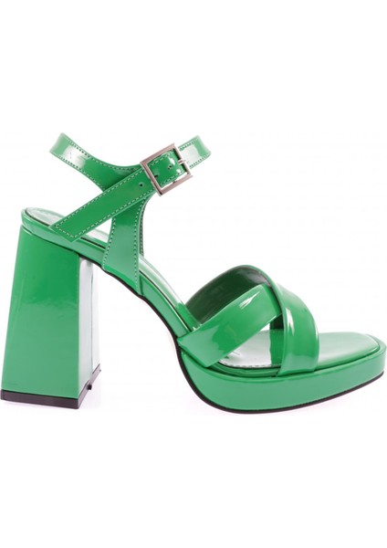 7750-23Y Kadin Çapraz Bant Alçak Platform Yüksek Topuk Sandalet