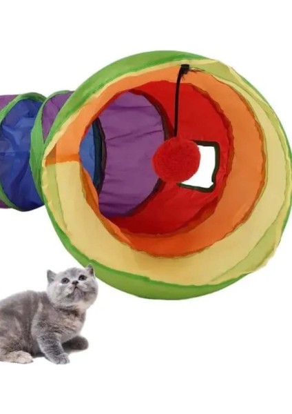 Kedi Oyun Tüneli 117 cm Eğlenceli Kedi Oyun Aktivitesi Oyun Tüneli