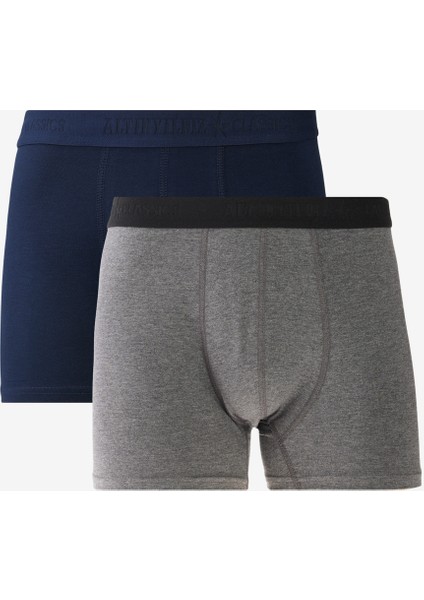 Pamuklu 2'li Paket Esnek Boxer