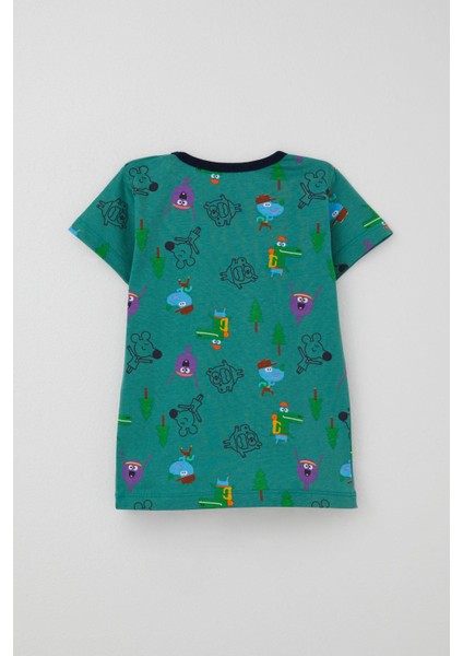 Erkek Bebek Pijama Takımı Neşeli Hayvanlar Alemi Dostluk Temalı 9 Ay-3 Yaş, Yeşil