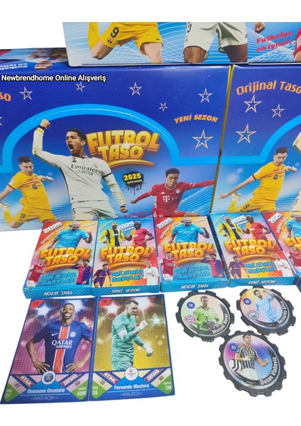 2025 Futbol Taso+Kart (6 Minik Kutu 12 Adet Kart 18 Adet Taso )Futbolun En Iyileri Yeni Sezon