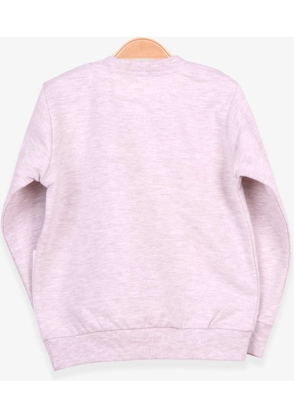 Kız Çocuk Sweatshirt Köpek Baskılı 2-6 Yaş, Bej Melanj