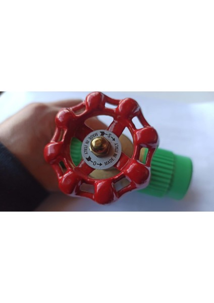 Küresel Vana Gizli Pirinç Sürgülü Vana Ppr Bağlantılı Isı Yalıtımlı Yüksek Basınçlı Durdurma Vanası Ppr 32MM 06-21 Yeşil-Siyah K.t.p Made In Italy