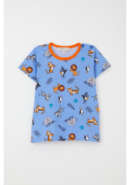 Girls & Boys Erkek Bebek Pijama Takımı Hayvanlar Alemi Temalı 9 Ay-3 Yaş, Mavi fiyatları