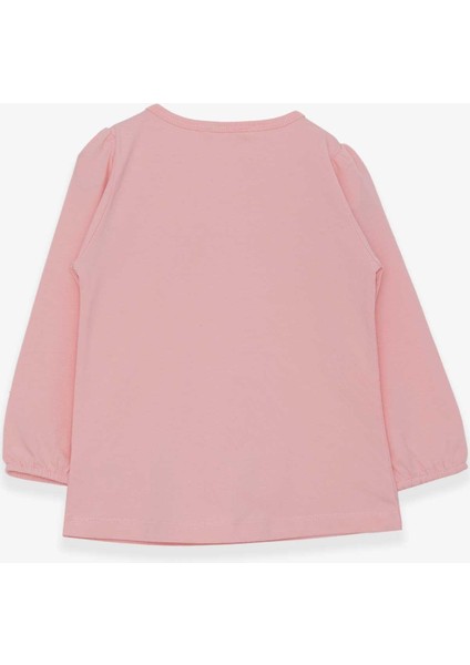 Kız Çocuk Uzun Kollu Tişört Fırıfırlı 3-8 Yaş, Pudra fiyatları