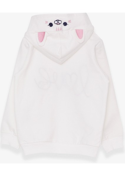 Kız Çocuk Sweatshirt Nakışlı Yazı Baskılı 2-6 Yaş, Ekru fiyatları