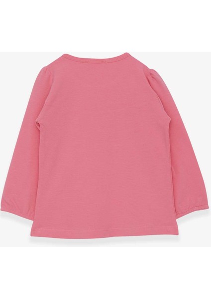 Kız Çocuk Uzun Kollu Tişört Fırıfırlı 3-8 Yaş, Pembe fiyatları