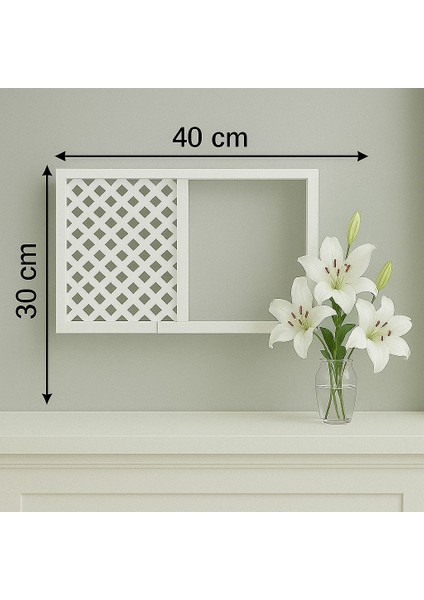 Dekoratif Duvara Asılabilir Sigorta ve Modem-Wifi Saklama Kutusu 30X40 cm Derinlik 11 cm