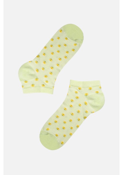 Kadın Bambu Tekli Lime Patik Çorap A 34272 L