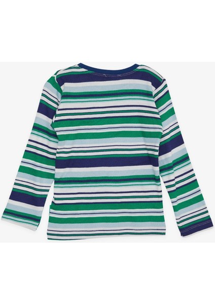 Girls & Boys Erkek Bebek Uzun Kollu Tişört Renkli Çizgili 9 Ay-3 Yaş, Karışık Renk