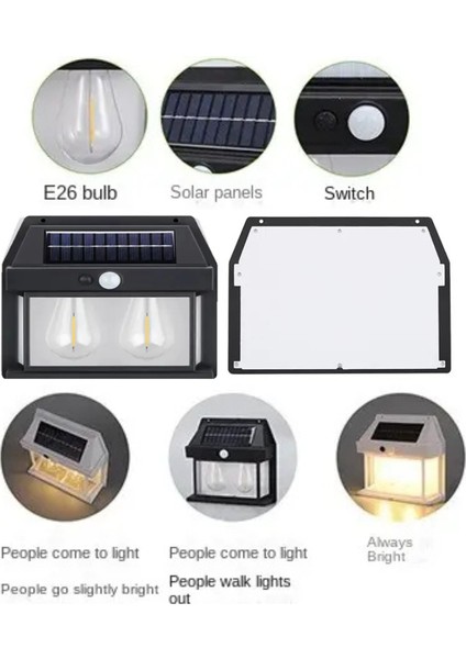24WATT Güneş Enerjili Solar Dekoratif Duvar Apliği