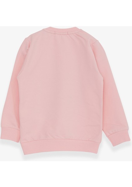 Kız Çocuk Sweatshirt Sevimli Kız Baskılı 1.5-5 Yaş, Pudra fiyatları