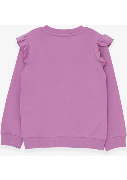 Kız Çocuk Sweatshirt Dostluk Temalı 2-6 Yaş, Eflatun indirimleri