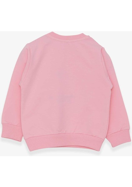 Kız Çocuk Sweatshirt Nakışlı Pullu 1-4 Yaş, Pudra