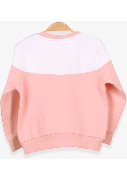 Kız Çocuk Sweatshirt Tavşan Nakışlı 1-4 Yaş, Somon