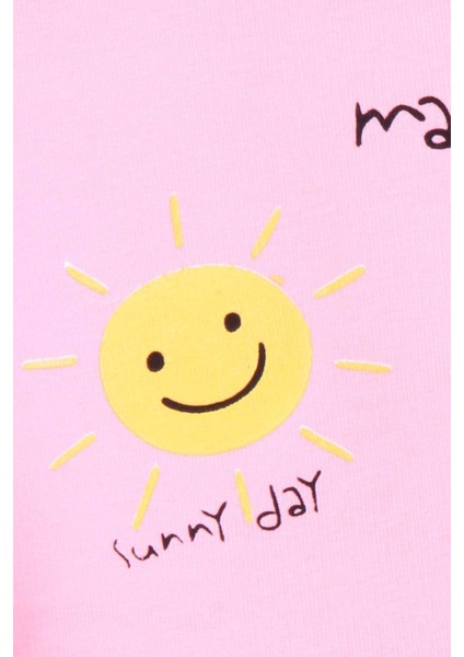 Kız Çocuk Sweatshirt Okul Temalı 1-4 Yaş, Pudra fırsatları