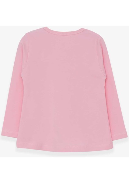 Kız Çocuk Uzun Kollu Tişört Cepli Tavşancık Baskılı 1.5-5 Yaş, Pudra fiyatları