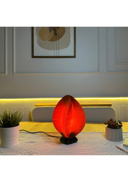 Leaf Modern Tasarımlı Şık Abajur |dekoratif Masa Lambası, Yatak Odası, Salon ve Ofis Aydınlatması