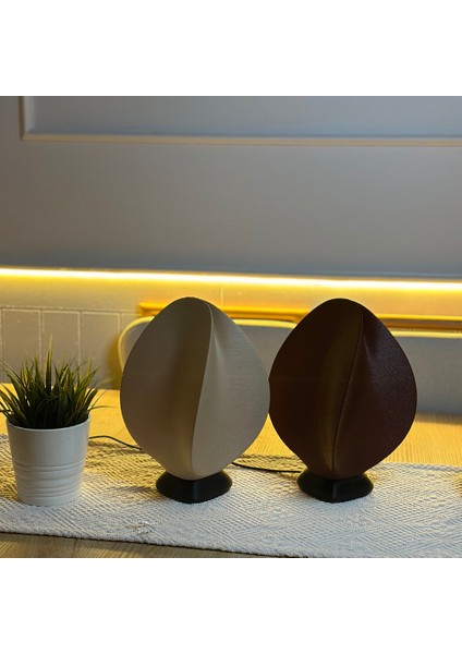 Leaf Modern Tasarımlı Şık Abajur |dekoratif Masa Lambası, Yatak Odası, Salon ve Ofis Aydınlatması