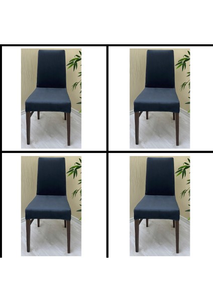 4 Adet Süet Detaylı Angora Kumaş Sandalye Kılıfı Yıkanabilir Likralı Esnek Lastikli, Sandalye Örtü fiyatları