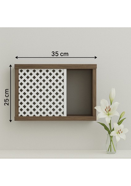 Dekoratif Duvara Asılabilir Sigorta ve Modem-Wifi Saklama Kutusu 25X35 cm Derinlik 11 cm