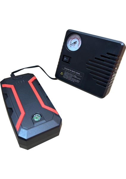 Taşınabilir Akü Takviye Cihazı, Jump Starter, Lastik Şişirme Pompası Hediyeli indirimleri