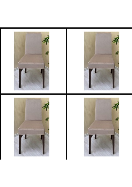 4 Adet Süet Detaylı Angora Kumaş Sandalye Kılıfı Yıkanabilir Likralı Esnek Lastikli, Sandalye Örtü fiyatları