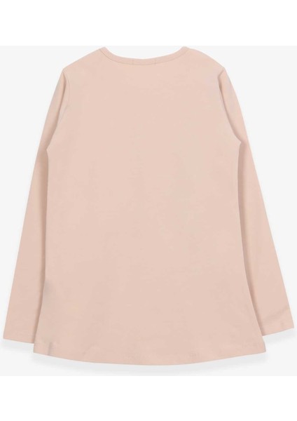 Kız Çocuk Uzun Kollu Tişört Kaykaycı Kız Baskılı 10-16 Yaş, Krem fiyatları