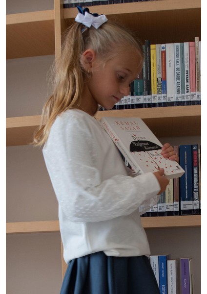 Kız Çocuk Bluz Kolları Tül Detaylı 3-7 Yaş, Ekru fiyatları