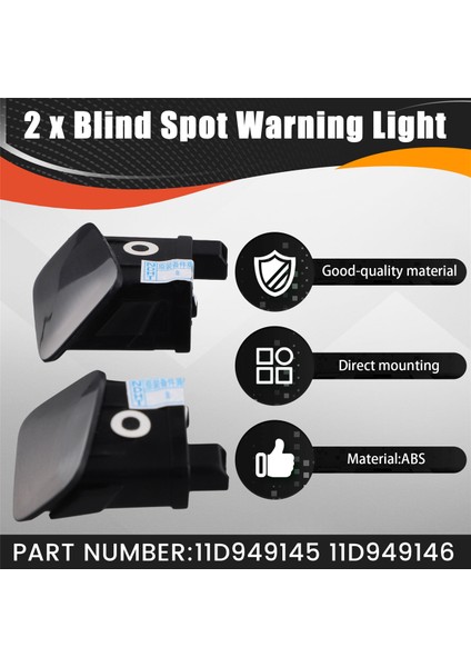 Id4 Id6 Araba Kör Nokta Uyarı Lambası Yan Yardım Su Birikintisi Lambası (Yurt Dışından) fırsatları