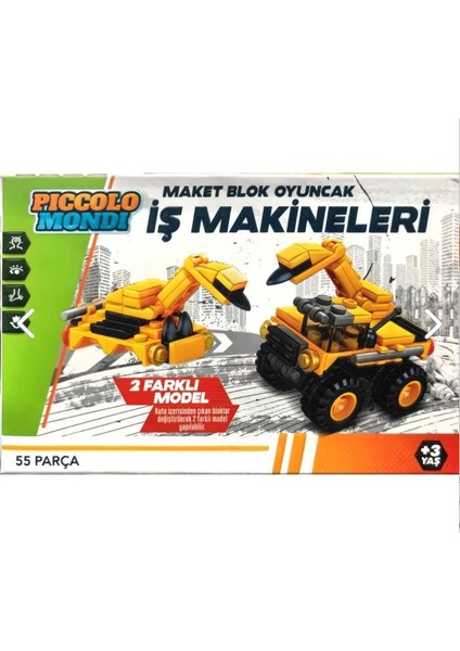Maket Blok Iş Makineleri 55 Parça