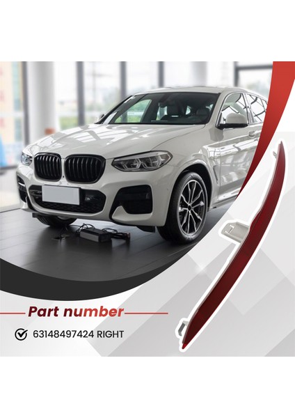 Sağ Arka Reflektör Bmw X4 M G02 X4 20DX 20IX 25DX 30DX 30IX Arka Fren Uyarı Lambu 63148497424 (Yurt Dışından)