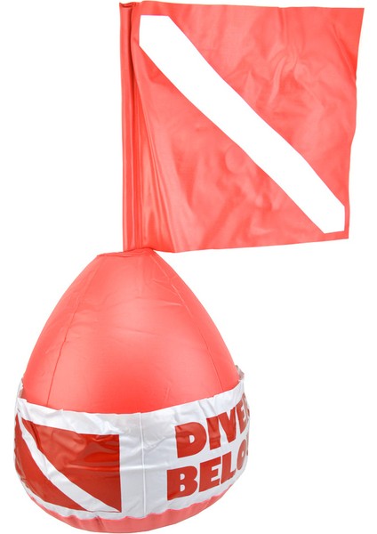 Pvc Dalganın Kırmızı Dalış Bayrağı Dalış Yakası (Yurt Dışından)