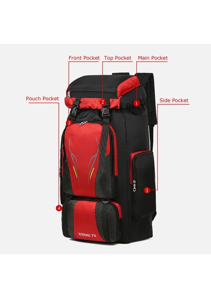70L Büyük Kapasiteli Çoklu Cebeli Yürüyüş Çantası (Yurt Dışından) indirimleri