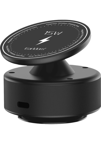 WC73 360 Derece Ayarlanabilir 2in1 18W Type-C Çıkışlı ve 15W Kablosuz Araç Şarj