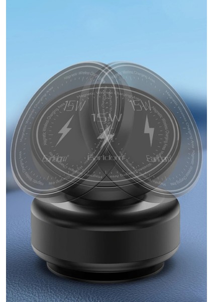 WC73 360 Derece Ayarlanabilir 2in1 18W Type-C Çıkışlı ve 15W Kablosuz Araç Şarj indirimleri