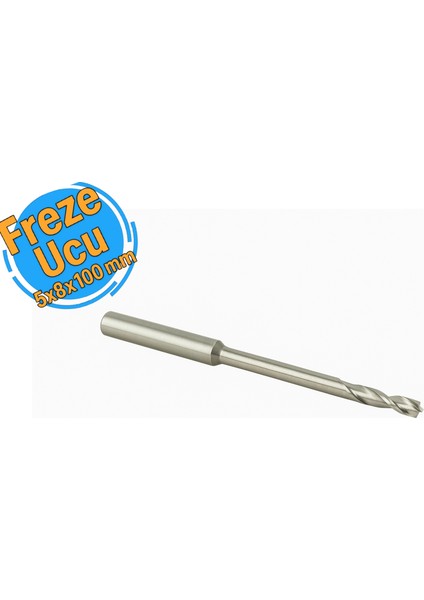 Alüminyum Freze Ucu 5X8X100 mm