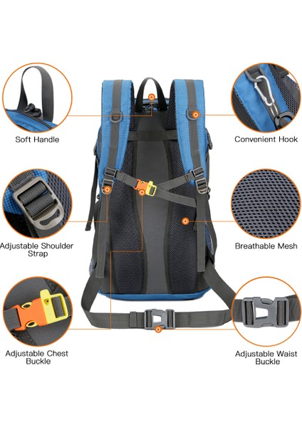 50L Su Geçirmeyen Büyük Kapasiteli Dağcılık Çantası (Yurt Dışından) fiyatları