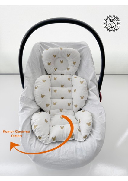 Gold Micky Puset Minderi Oto Koltuğu 55X35 cm