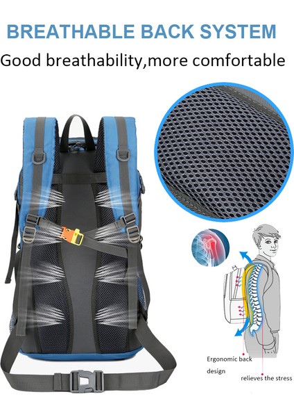 50L Su Geçirmez Büyük Kapasiteli Dağcılık Çantası (Yurt Dışından) modelleri