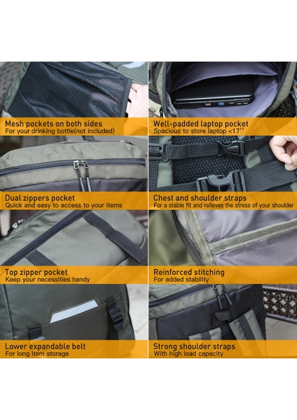 80L Su Geçirmez Büyük Kapasiteli Dağcılık Çantası (Yurt Dışından) fırsatları