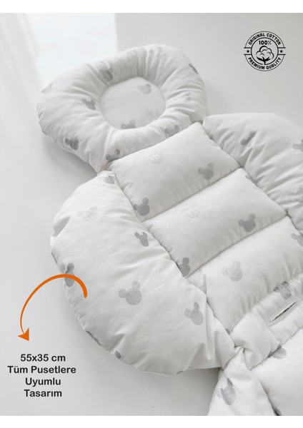 Gri Micky Puset Minderi - Oto Koltuğu Minderi 55X35 cm fiyatları