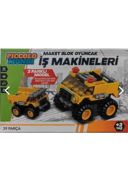 Maket Blok Iş Makineleri 39 Parça