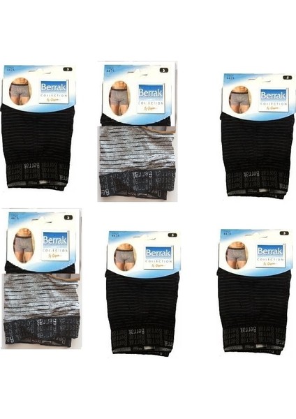 4475 Erkek Çizgili Boxer Çok Renkli 6'lı Paket