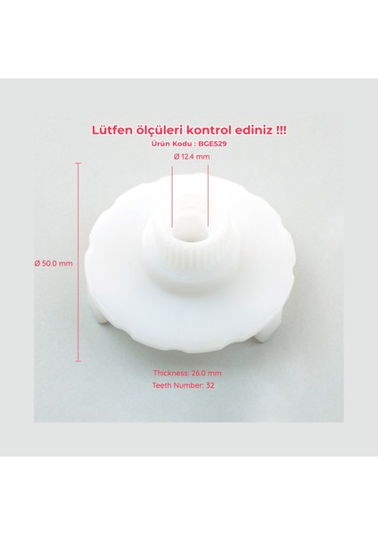 BGE529 VW Passat 1998-2005 İçin Cam Kriko Motor Dişlisi