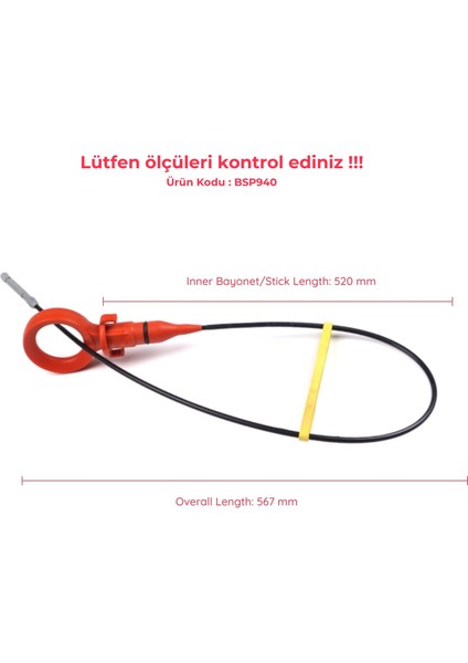 BSP940 VW Audi Seat Skoda İçin Yağ Ölçüm Çubuğu 03L115611H fiyatları