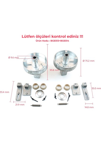BGE513+BGE514 Mercedes Vito Viano W639 Sprinter MK2 VW Crafter için Sağ Sol Kolçak Tamir Seti fiyatları